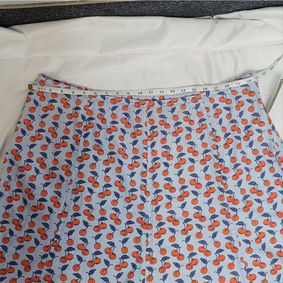 NEW Y2K cherry print skirt fruit print fit and flare plus size knee length 20W - Picture 7 of 8